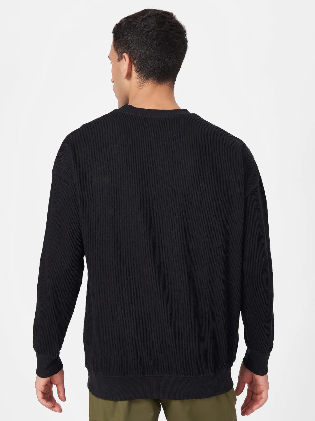 100% Cotton Buck Knit Full Sleeve Round Neck Sweatshirt