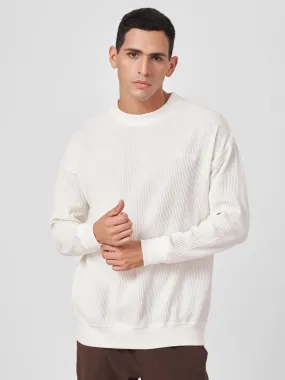 100% Cotton Buck Knit Full Sleeve Round Neck Sweatshirt