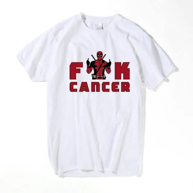 2017 Anime Tshirts Deadpool Funk Cancer T-Shirt P**k Rap Alternative Rock And Roll Games Tee Letter Rocker Clothing 3XL