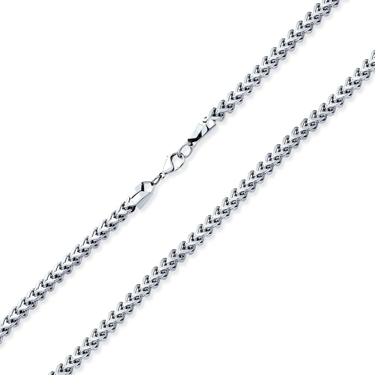 3-5mm Wheat Rope Chain Necklace Black Silver Gold Plated Stainless Steel