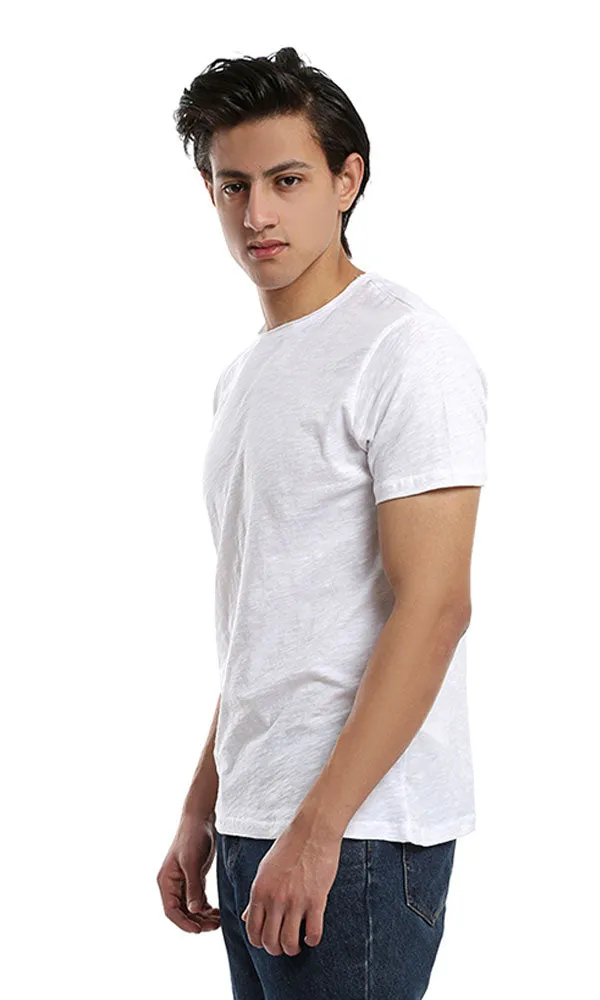 39375 Men Plain Short Sleeve T-shirt - White