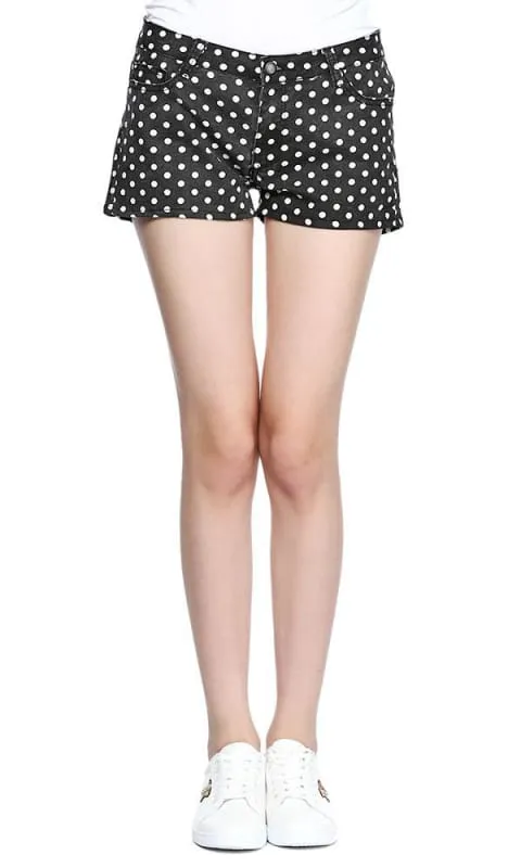 39865 Polka Dot Short - Black