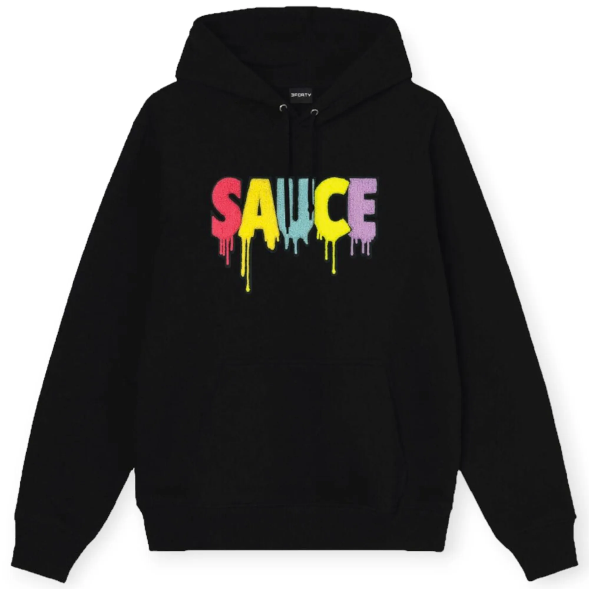 3Forty Inc Men SAUCE CHENILLE HOODY(Black)