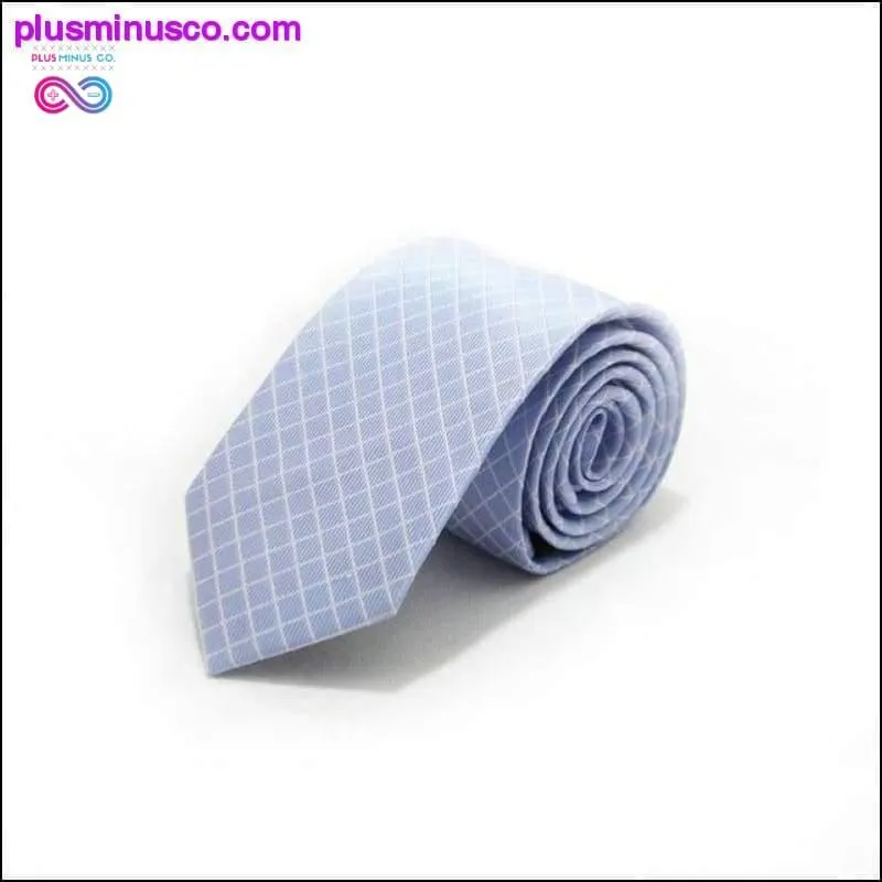 7CM Stripes Plaids Dots Classic Men Ties Polyester Silk