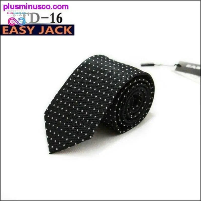 7CM Stripes Plaids Dots Classic Men Ties Polyester Silk