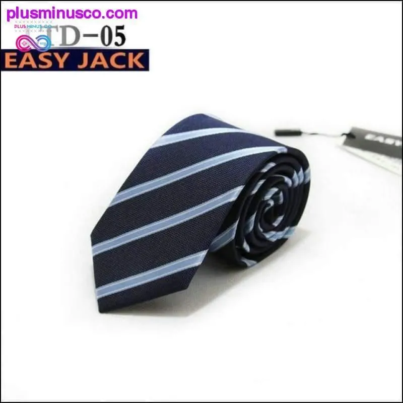 7CM Stripes Plaids Dots Classic Men Ties Polyester Silk