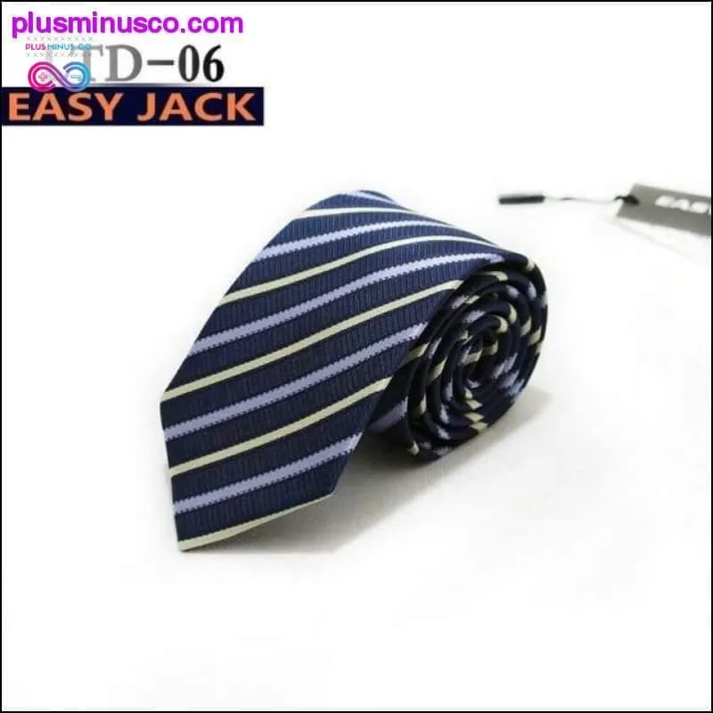 7CM Stripes Plaids Dots Classic Men Ties Polyester Silk