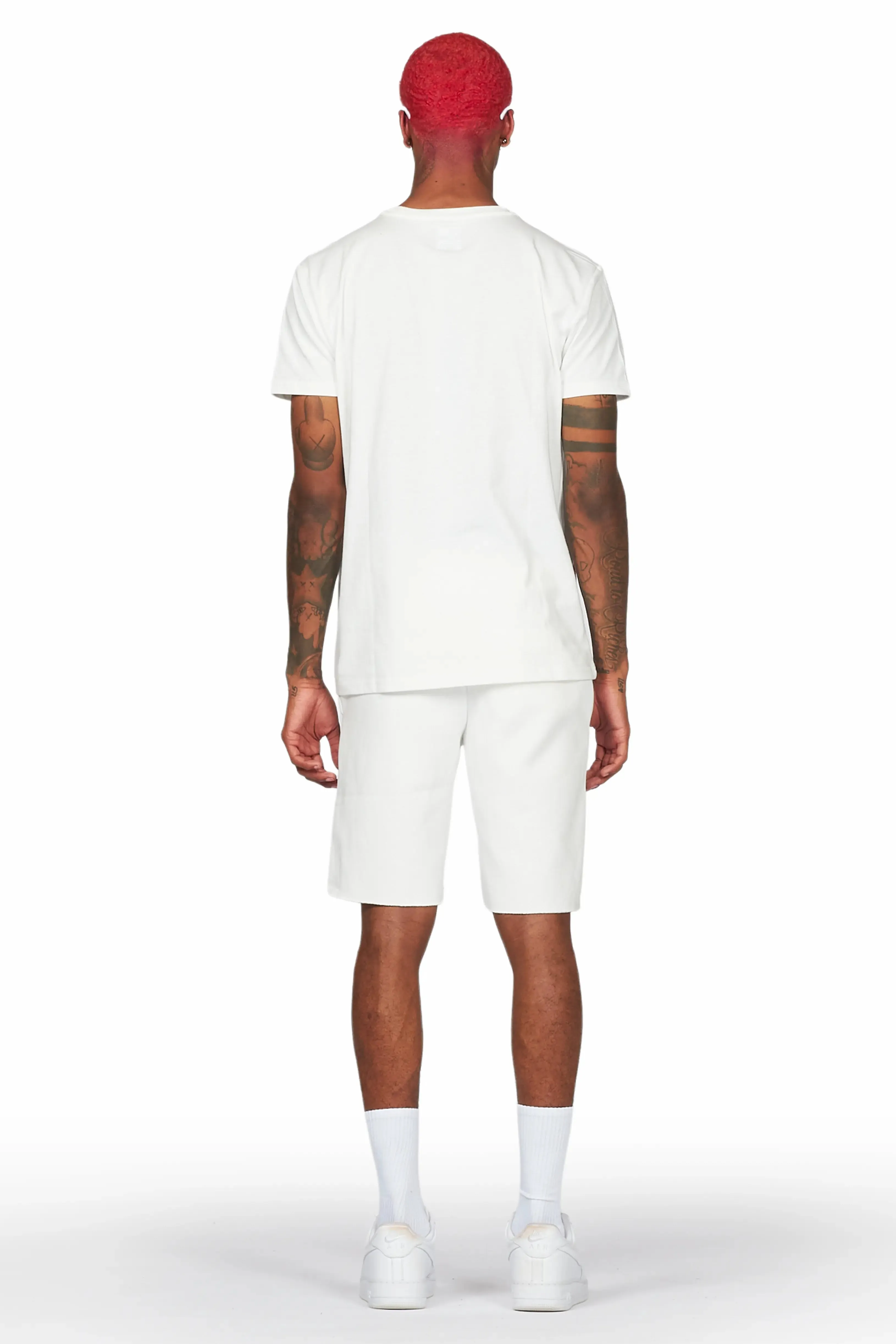 Adriaan White T-Shirt Short Set