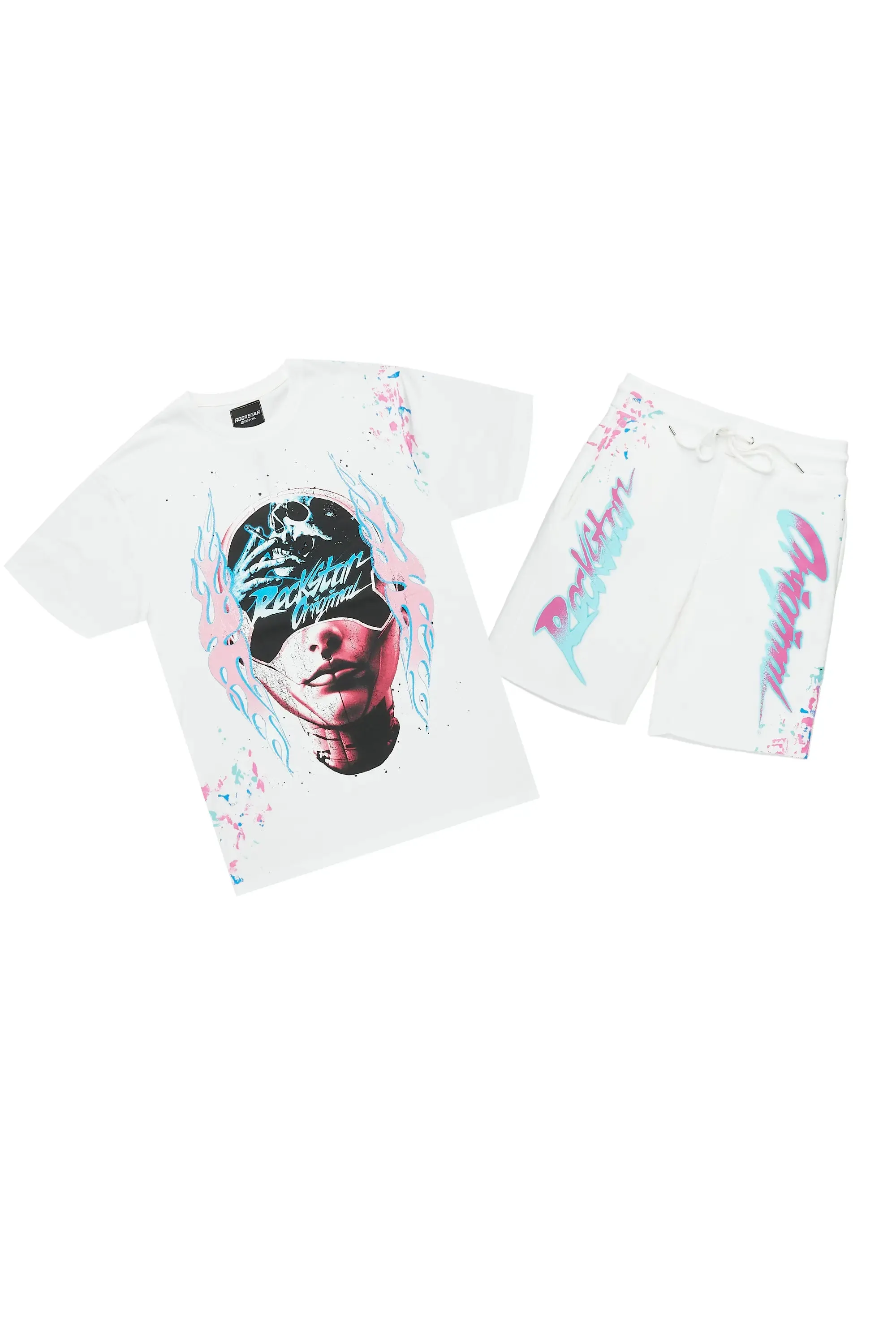 Adriaan White T-Shirt Short Set