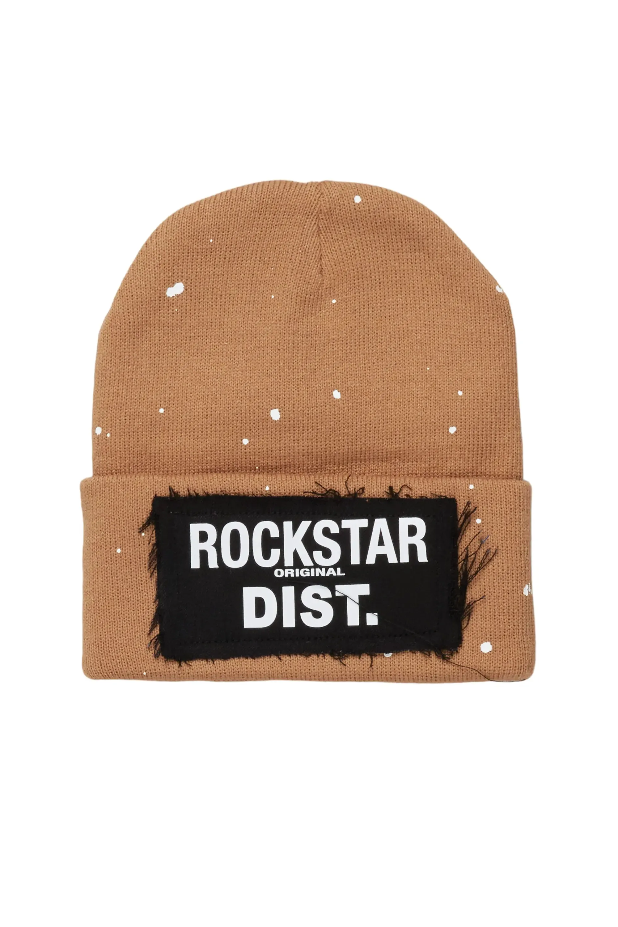 Advik Beige Graphic Beanie