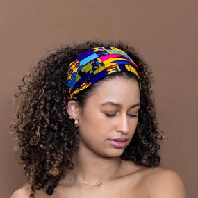 African print Headband - Unisex Adults - Hair Accessories - Multicolor purple kente