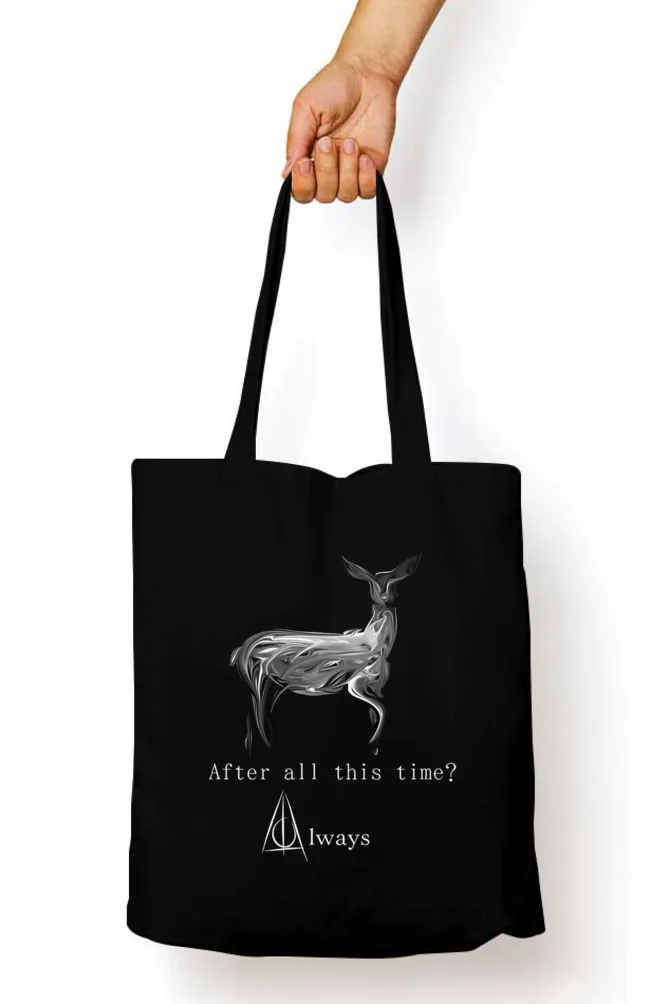 After All This Time? Always Black Tote Bag with Zipper