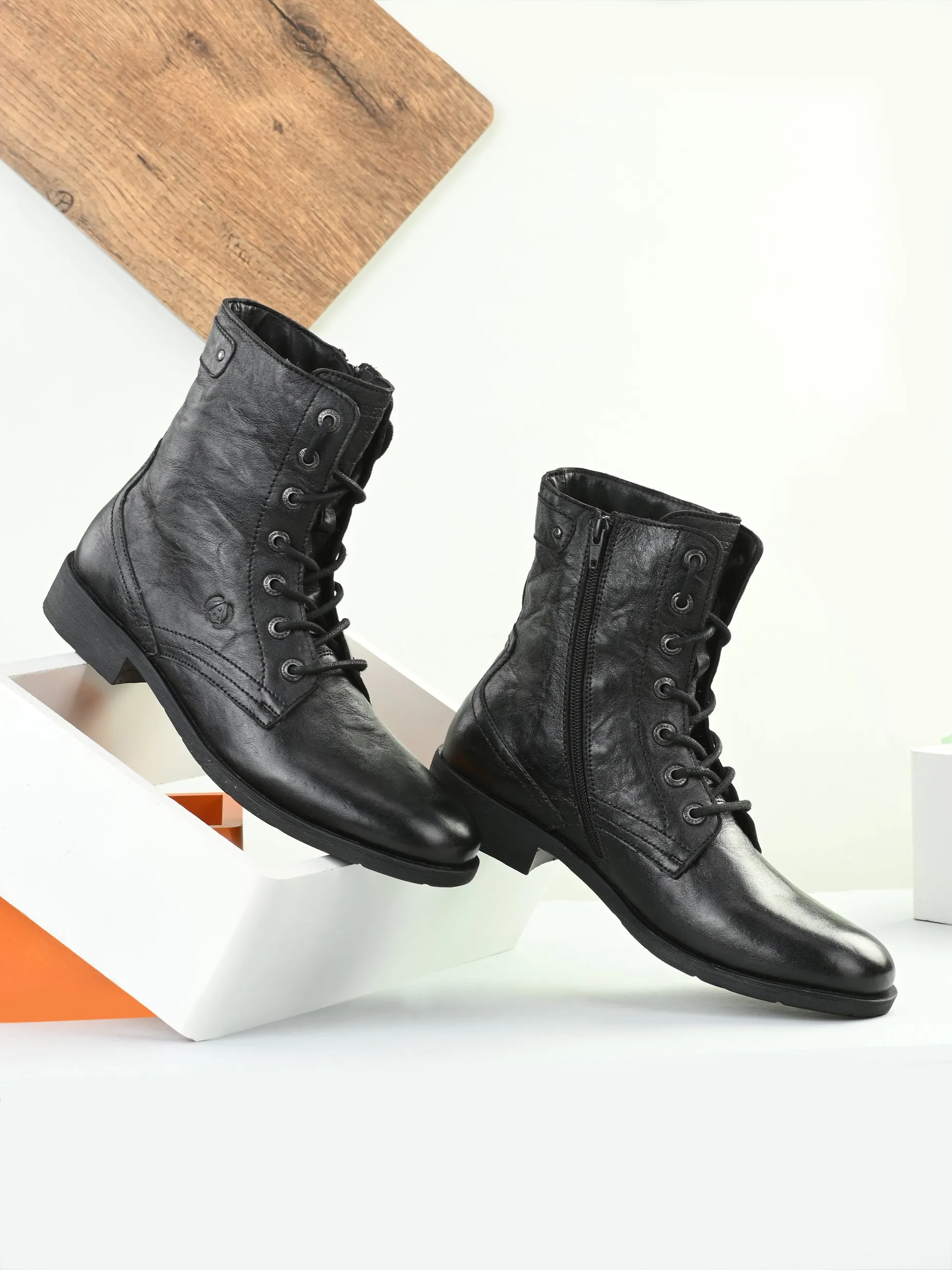 Alberto Torresi Barcus Black Ankle Boots