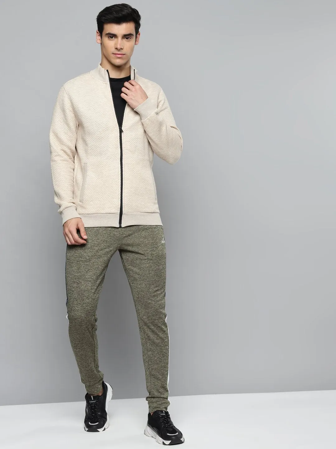 Alcis Men Beige Solid Jacket