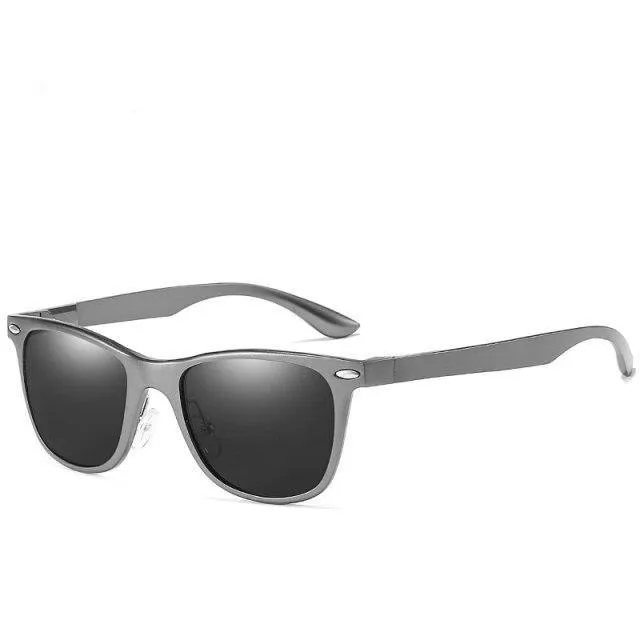 Aluminum Magnesium Men's Polarized Sunglasses with Alloy Spring Leg