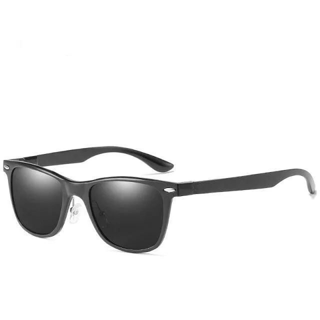 Aluminum Magnesium Men's Polarized Sunglasses with Alloy Spring Leg