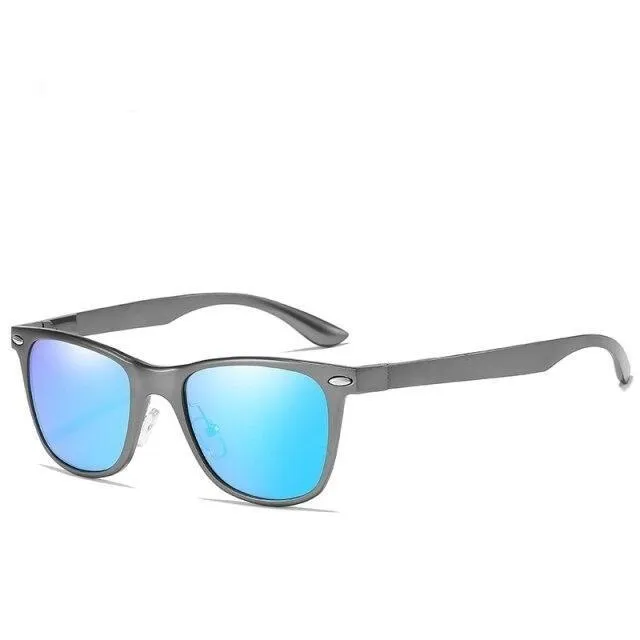 Aluminum Magnesium Men's Polarized Sunglasses with Alloy Spring Leg