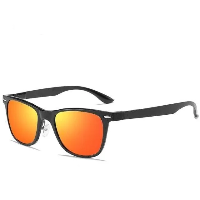 Aluminum Magnesium Men's Polarized Sunglasses with Alloy Spring Leg