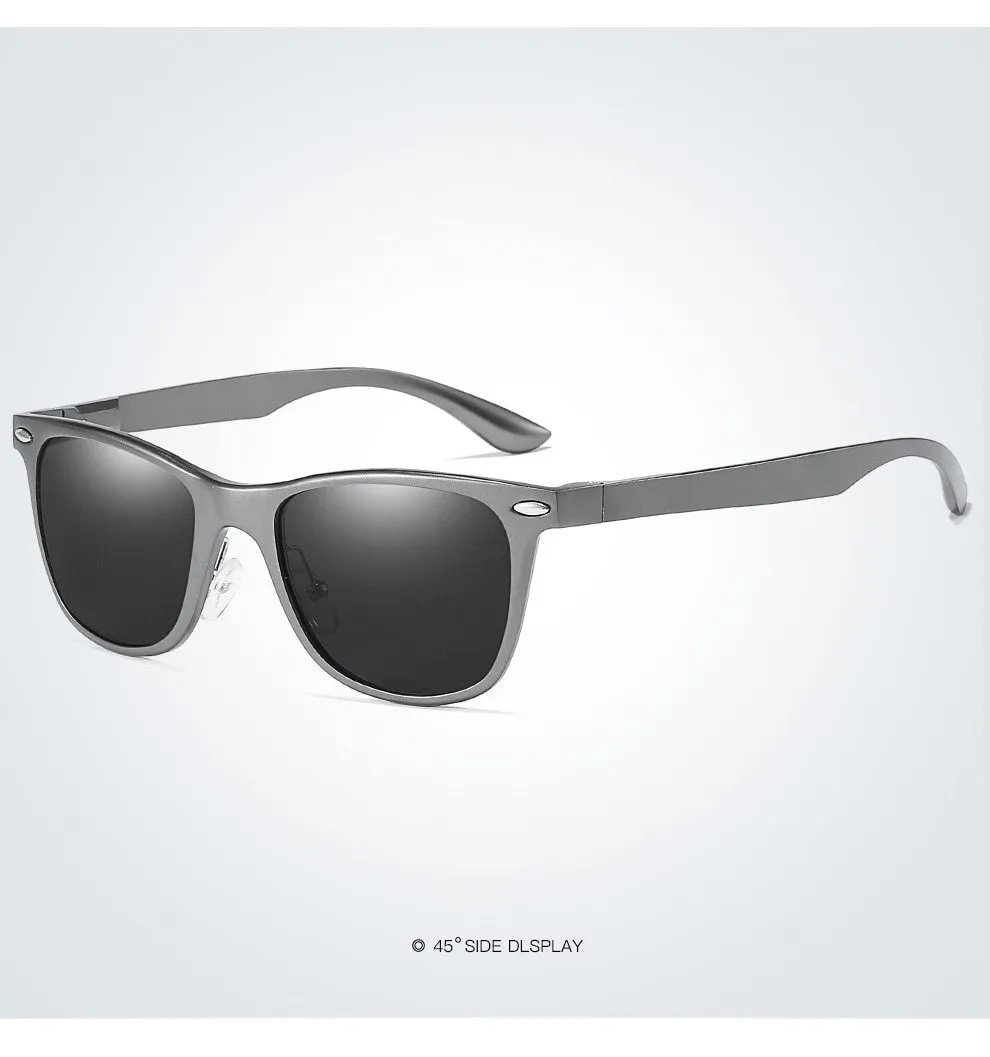 Aluminum Magnesium Men's Polarized Sunglasses with Alloy Spring Leg