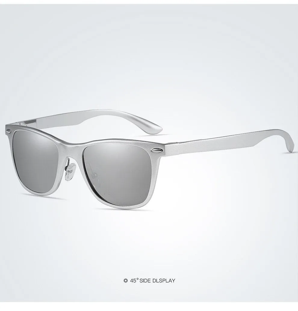 Aluminum Magnesium Men's Polarized Sunglasses with Alloy Spring Leg