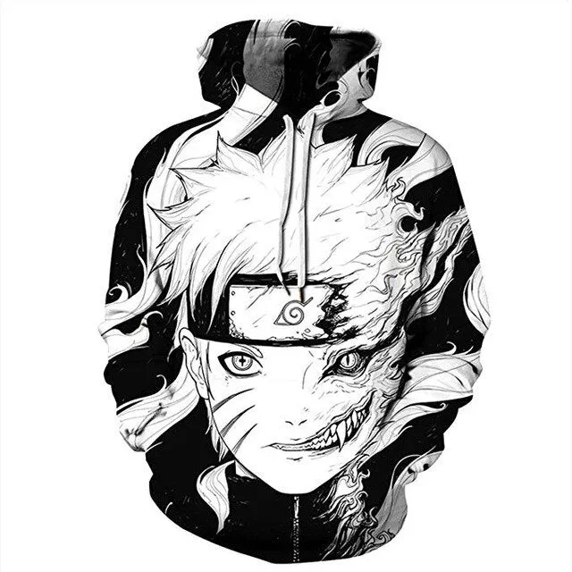 Anime Naruto 3D Hoodies Streetwear Sweatshirt Casual Hoody Men Women 3D Pullover Harajuku Tracksuit Male Hip Hop Hooded DropShip