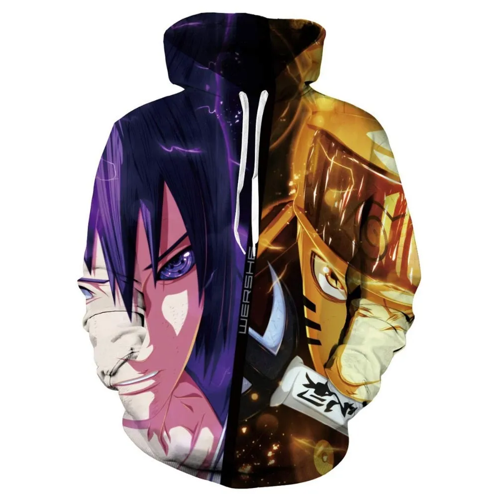 Anime Naruto 3D Hoodies Streetwear Sweatshirt Casual Hoody Men Women 3D Pullover Harajuku Tracksuit Male Hip Hop Hooded DropShip