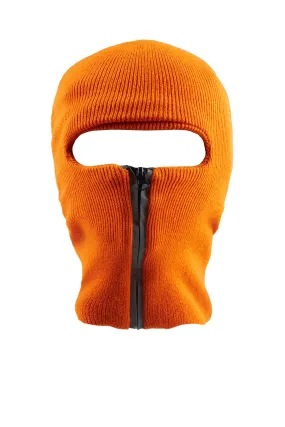 Anzel Orange Zipper Ski Mask