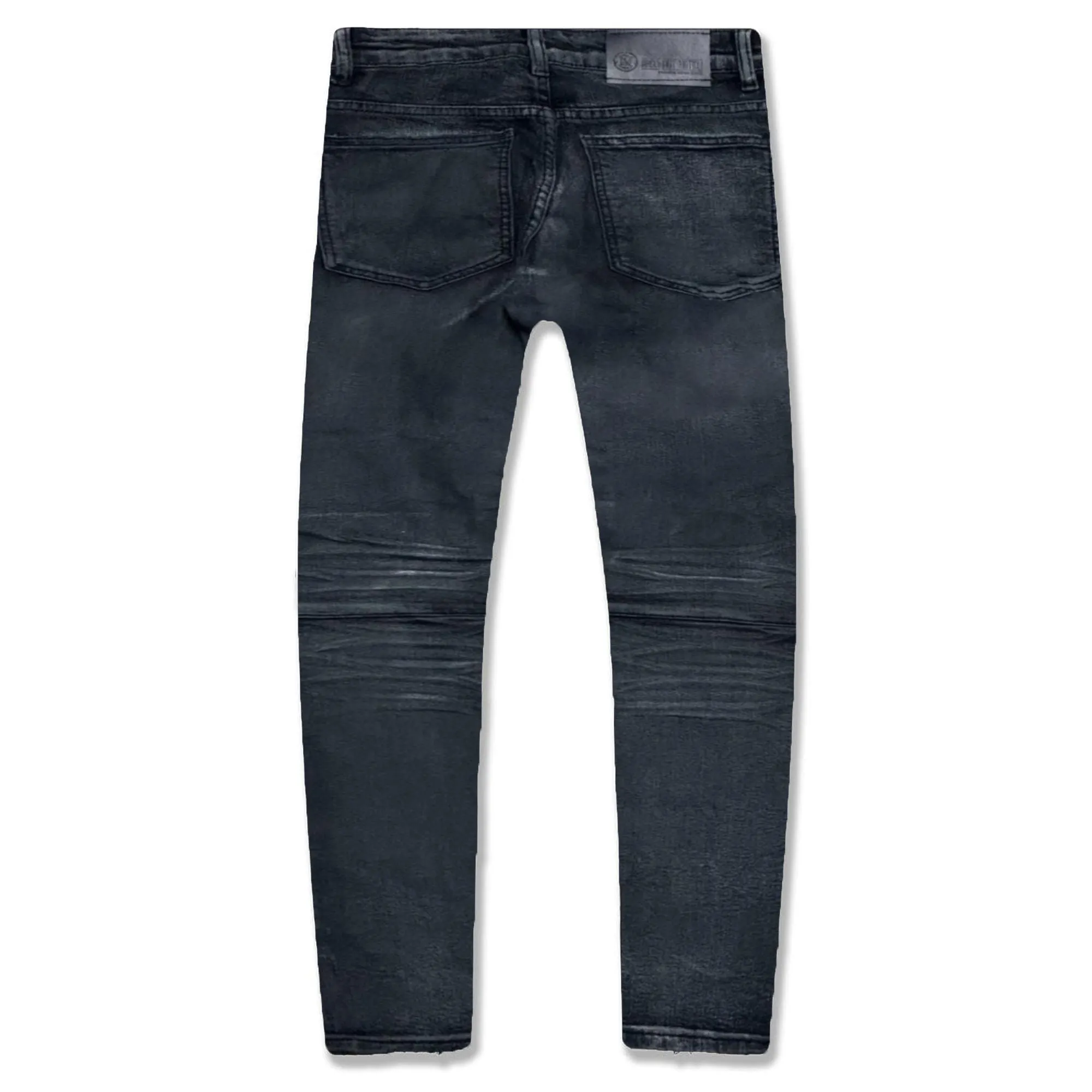 Argonaut Nations Men Cut and Sew Rip Skinny Jean (Black Wash)