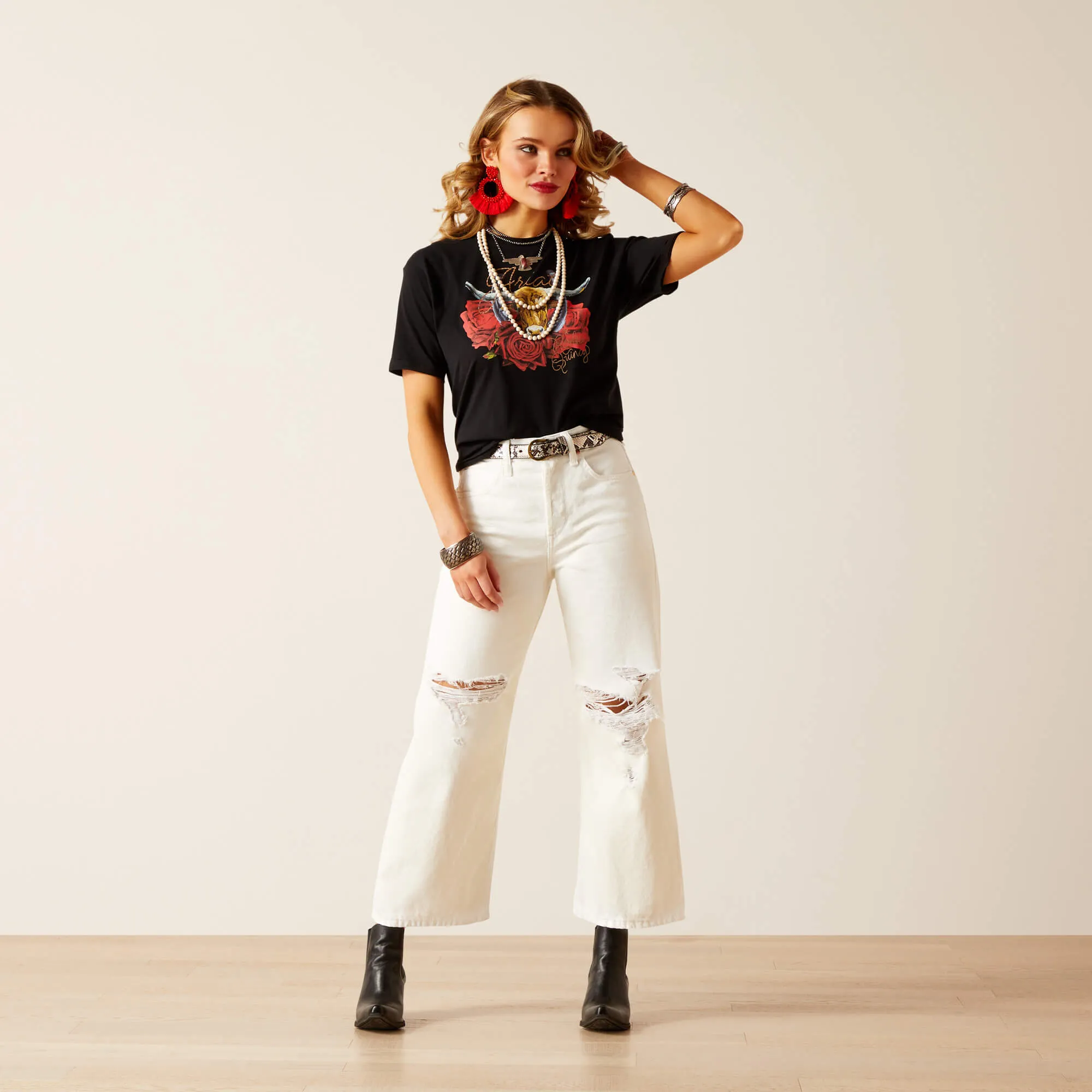 Ariat Tomboy Wide Leg White