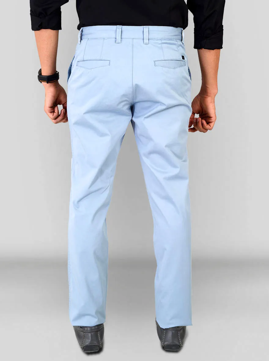 Ashley Blue Self Textured Slim Fit Chinos | JadeBlue