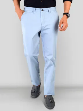 Ashley Blue Self Textured Slim Fit Chinos | JadeBlue