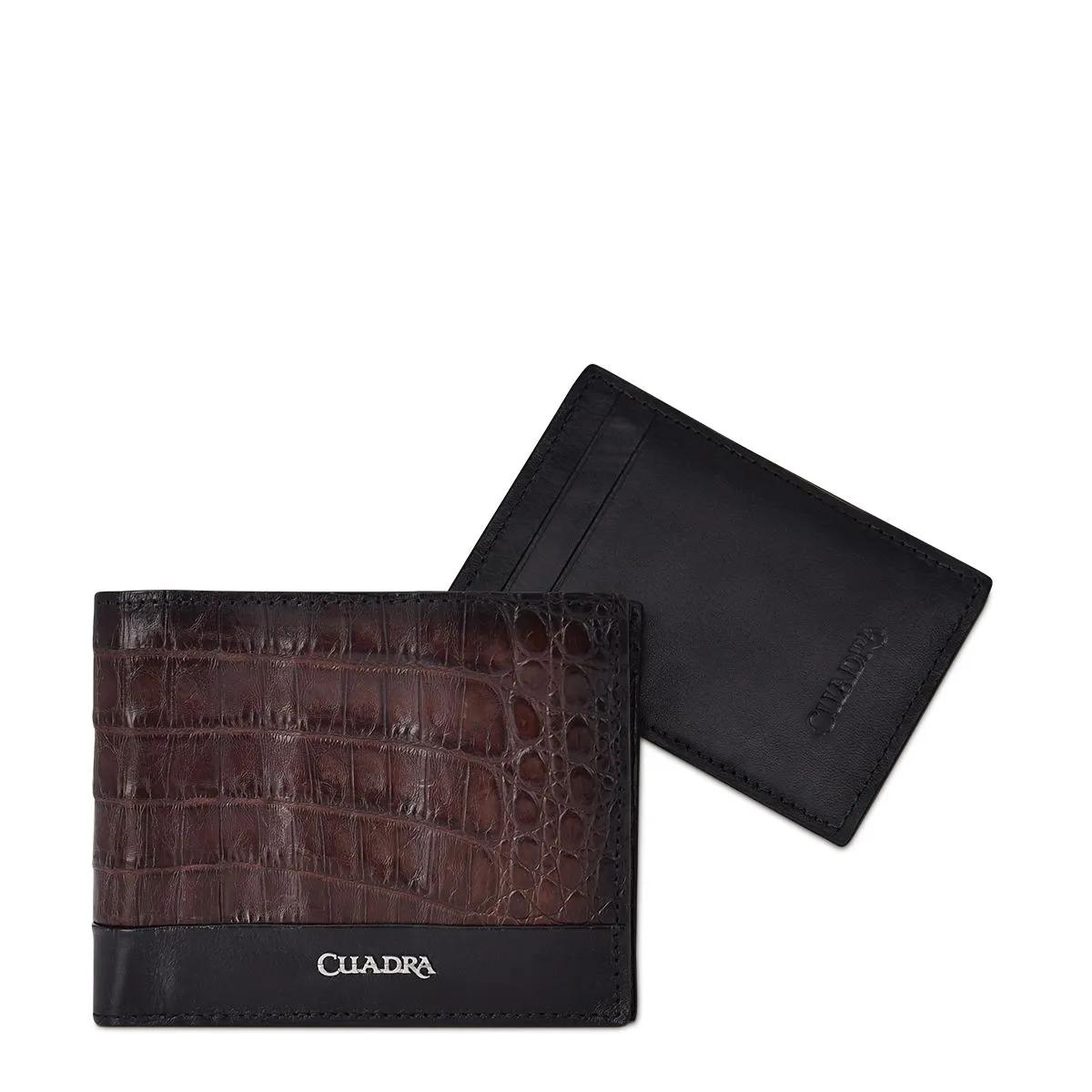 B3041FL - Cuadra brown casual fashion leather bi fold wallet for men