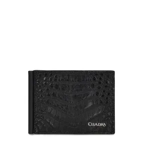 B3043FL - Cuadra black casual fashion leather bi fold wallet for men