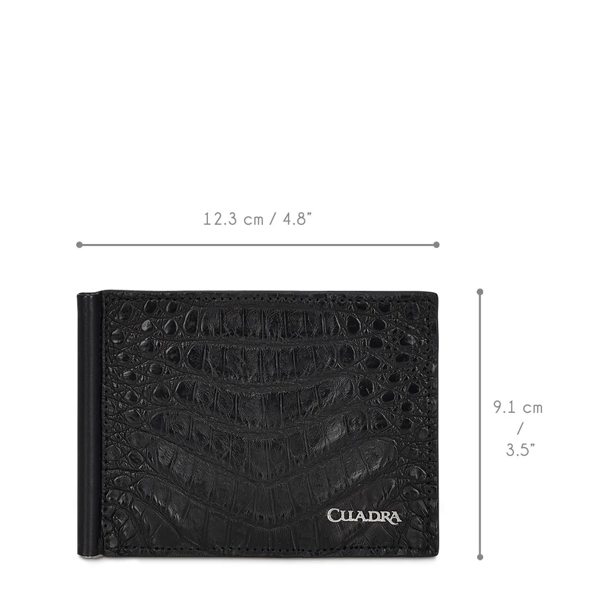 B3043FL - Cuadra black casual fashion leather bi fold wallet for men