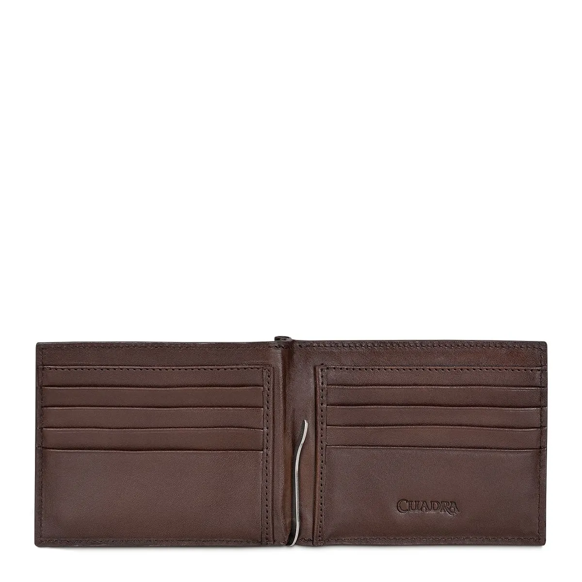 B3043FL - Cuadra brown casual fashion leather bi fold wallet for men