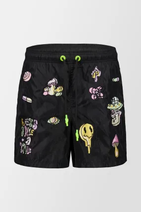 Bain de Mer Black Trip Swim Shorts