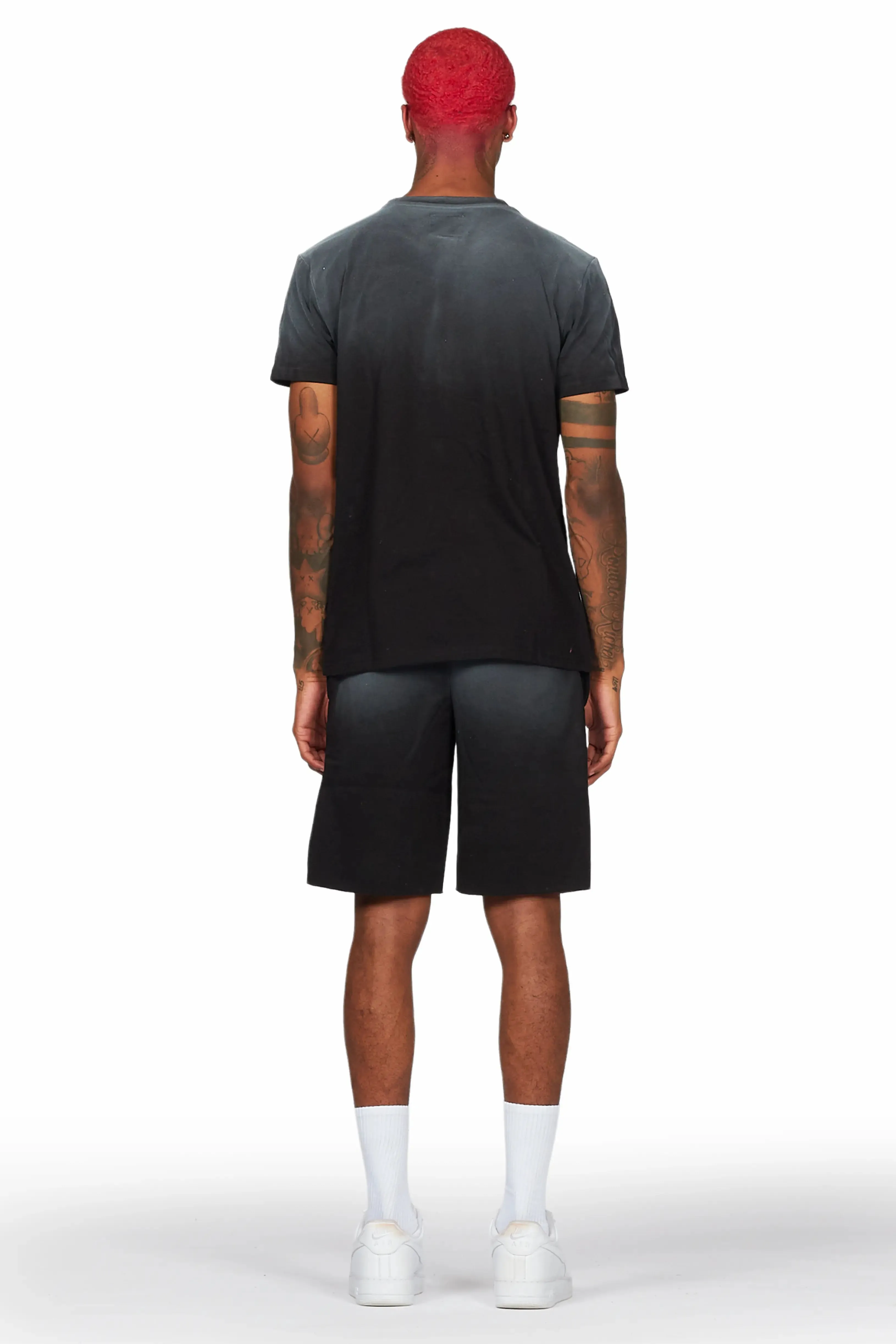 Baraz Black T-Shirt Short Set