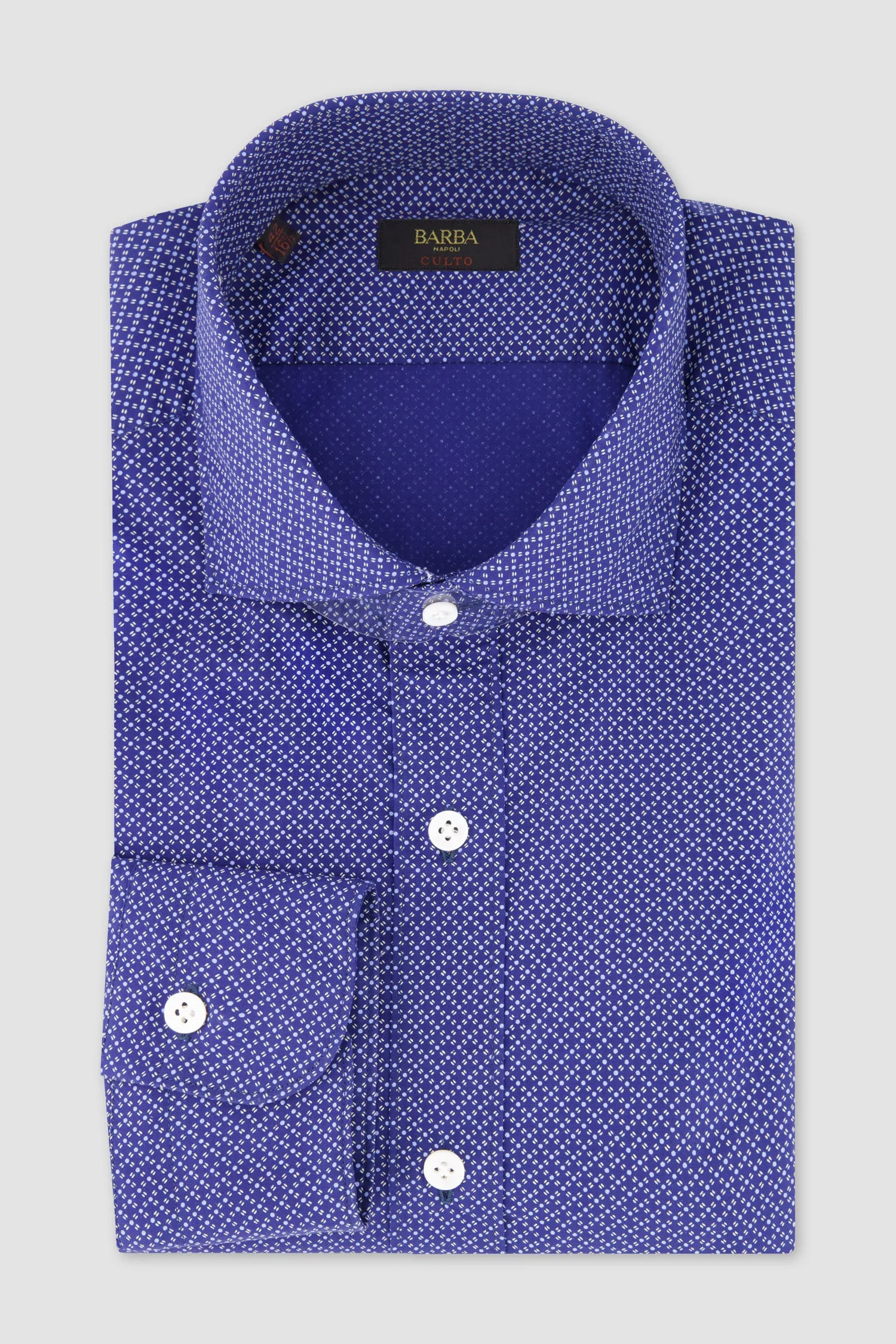 Barba Napoli Blue/White Classic Shirt