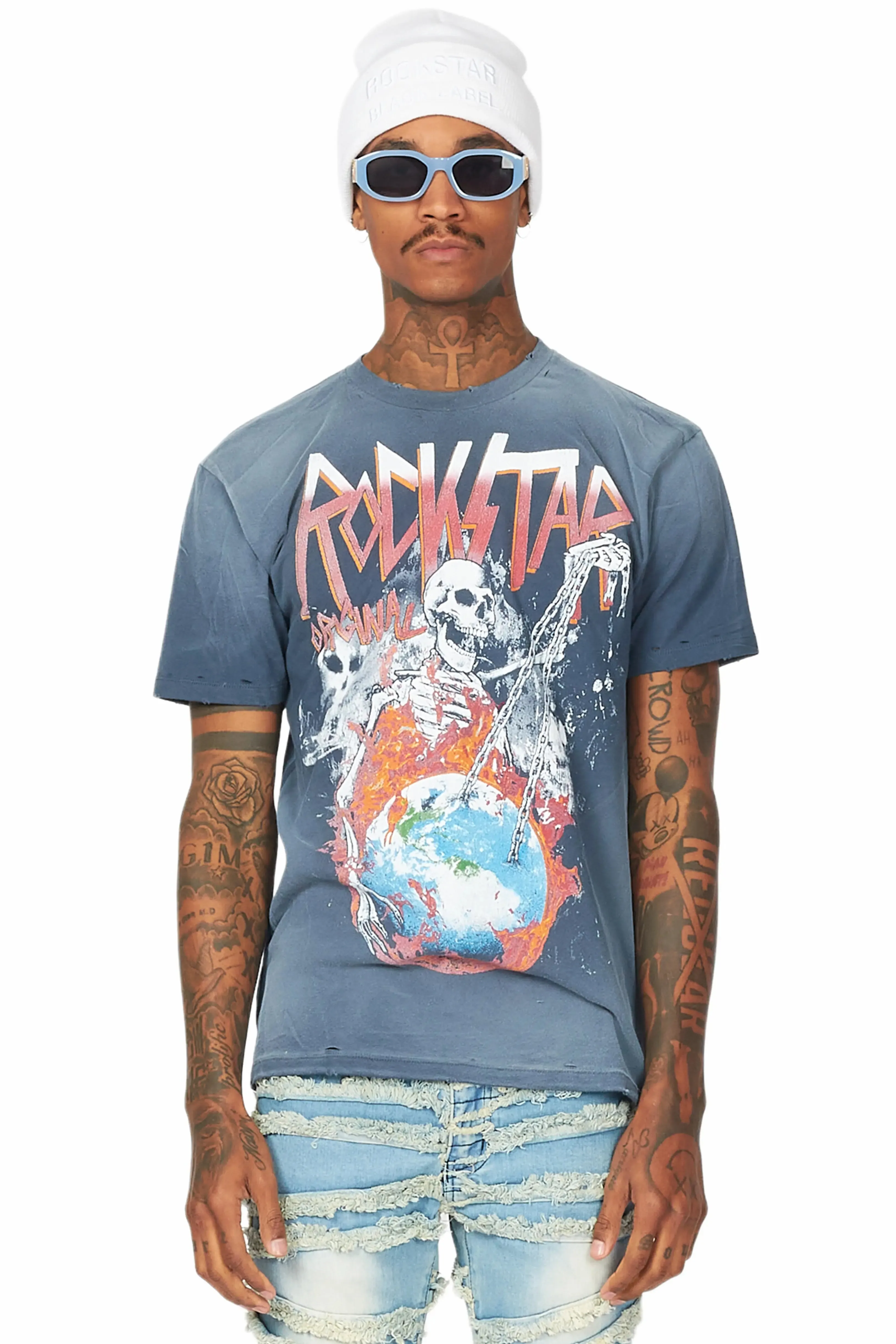 Barrett Royal Blue Printed T-Shirt