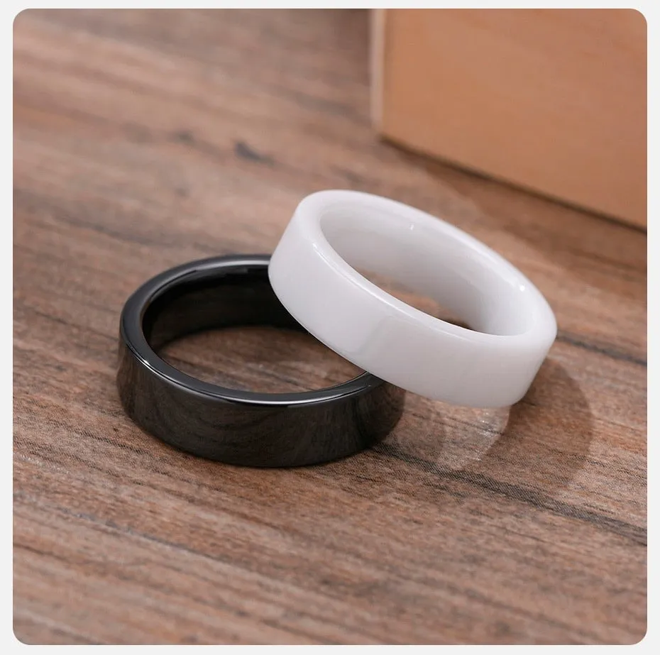 Basic Wedding Bands Simple Ceramic Rings for Men with Smooth Surface