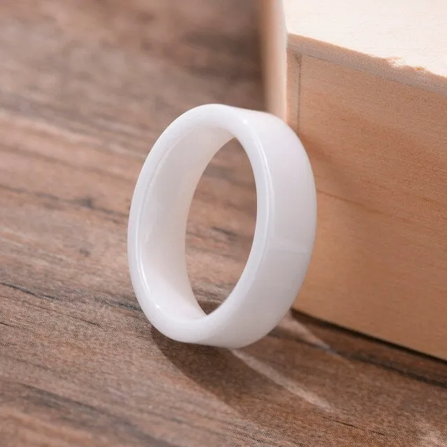 Basic Wedding Bands Simple Ceramic Rings for Men with Smooth Surface