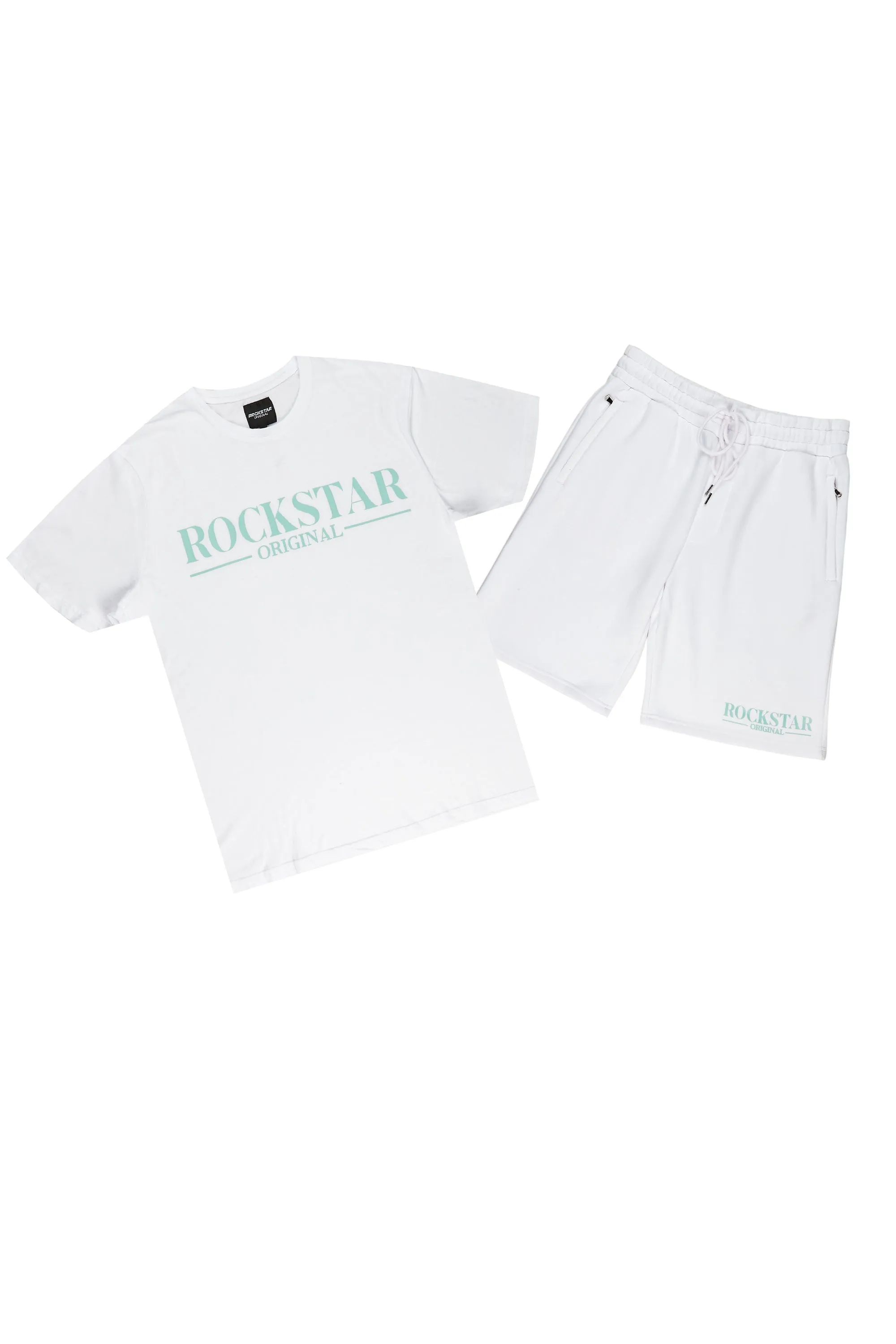 Billy White Graphic T-Shirt Short Set