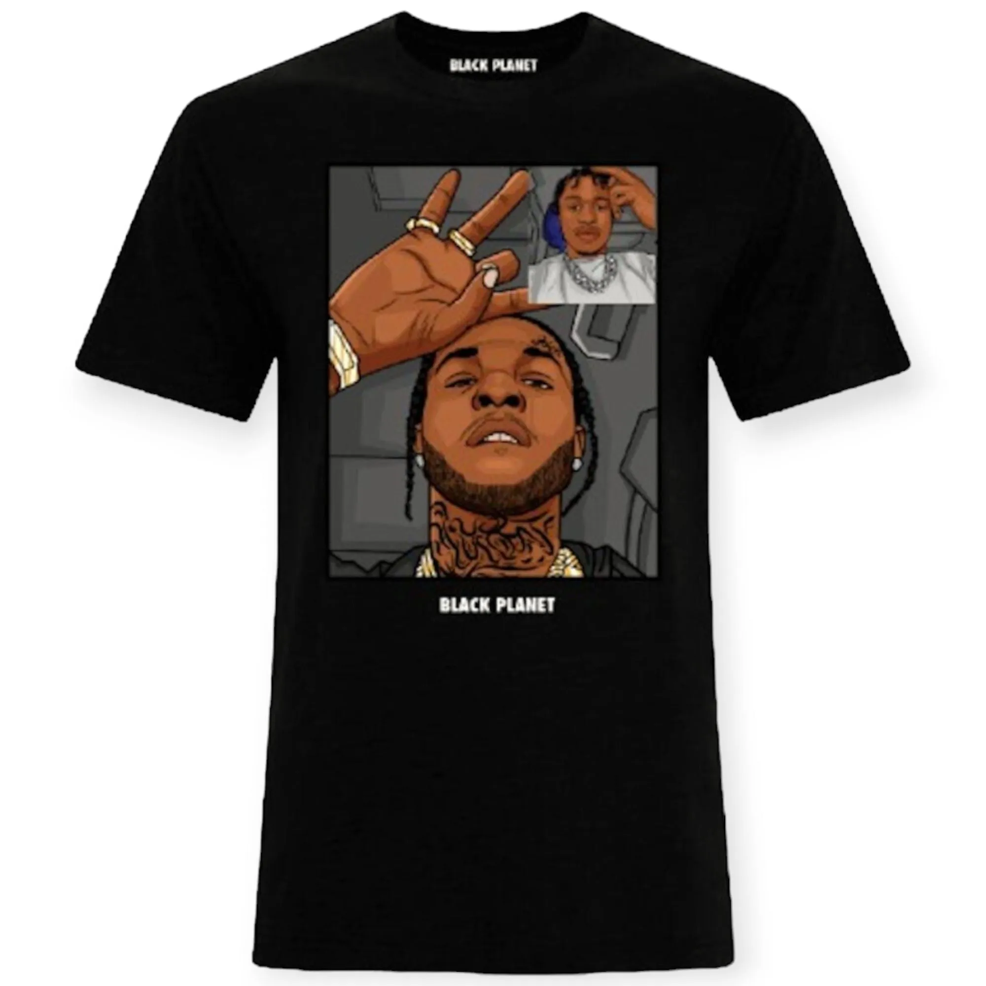 Black Planet Men Video Chat Shirt (Black)