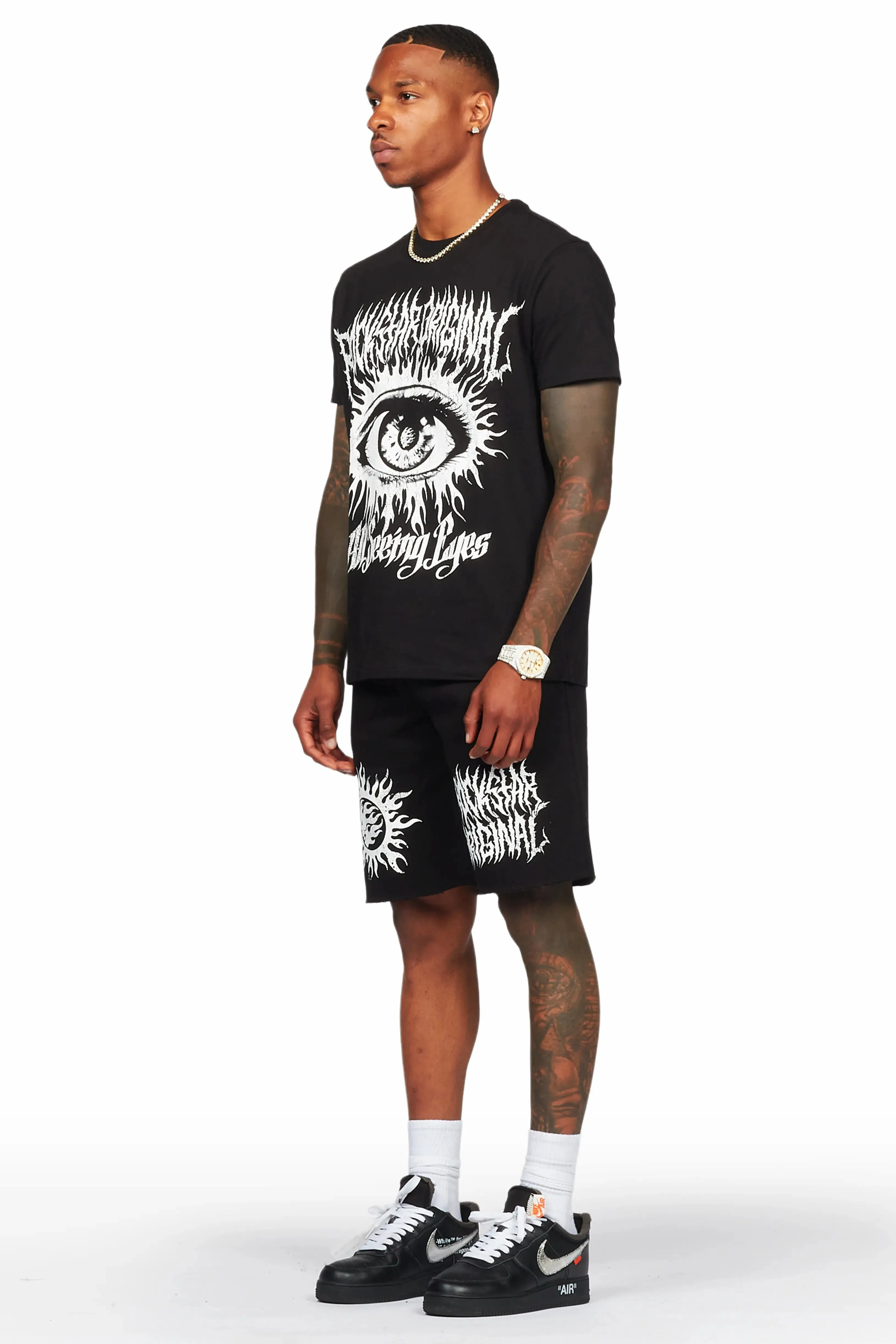 Bolk Black T-Shirt/Short Set