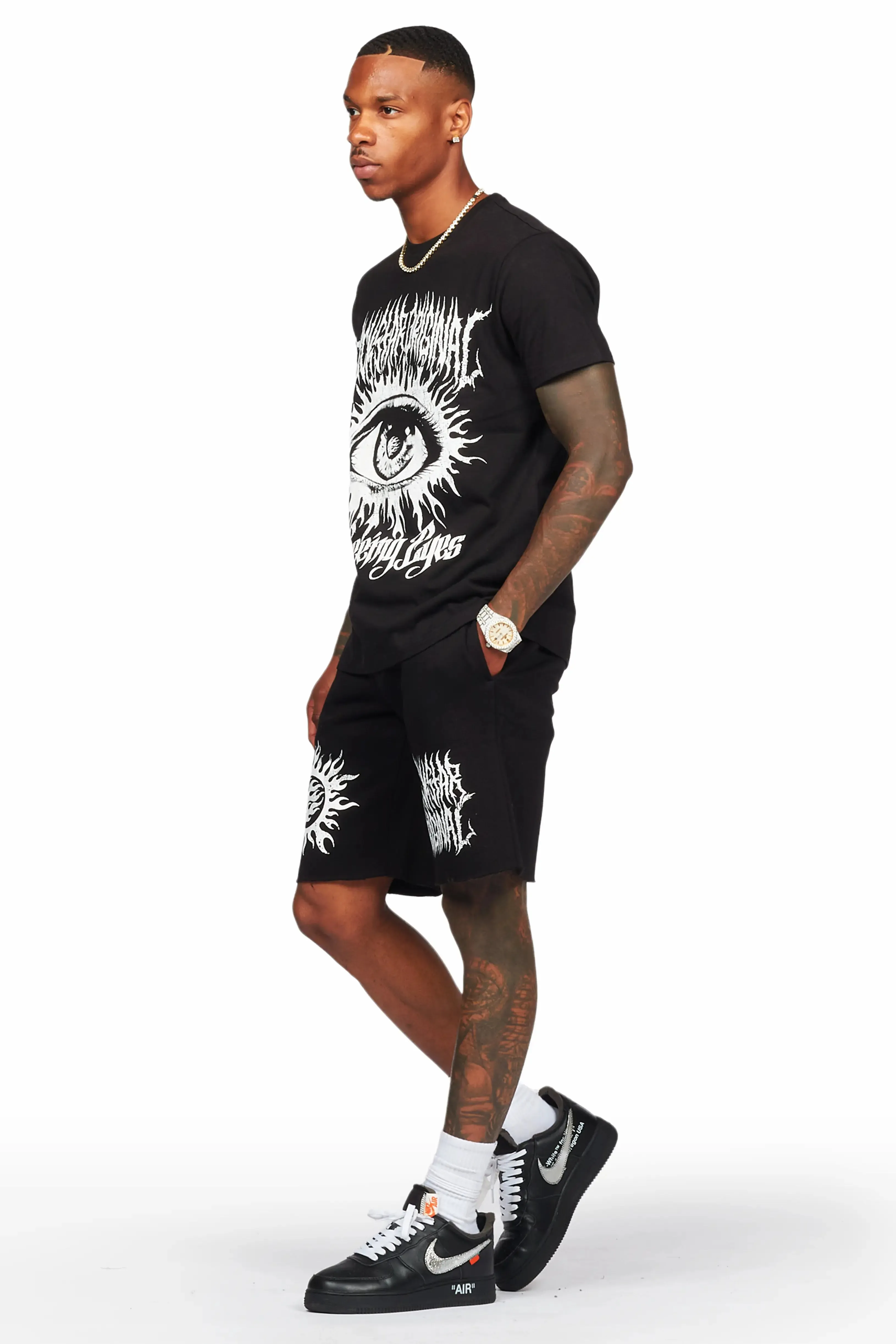 Bolk Black T-Shirt/Short Set