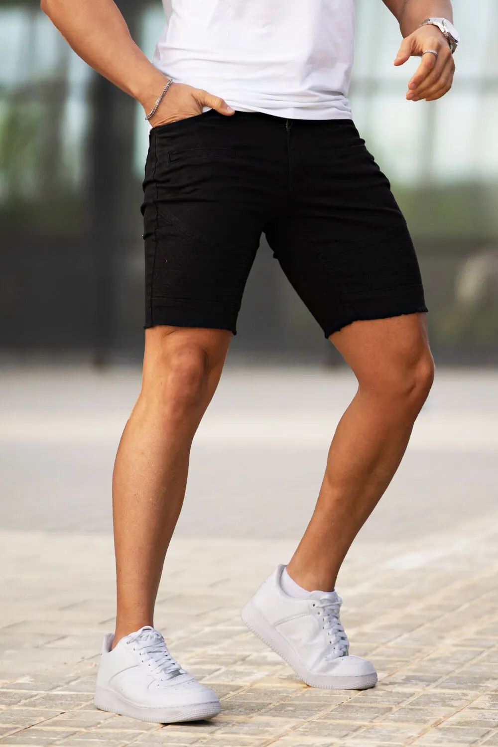 Buy $80 Free Shipping Men's Black Jean Short - Basic Style