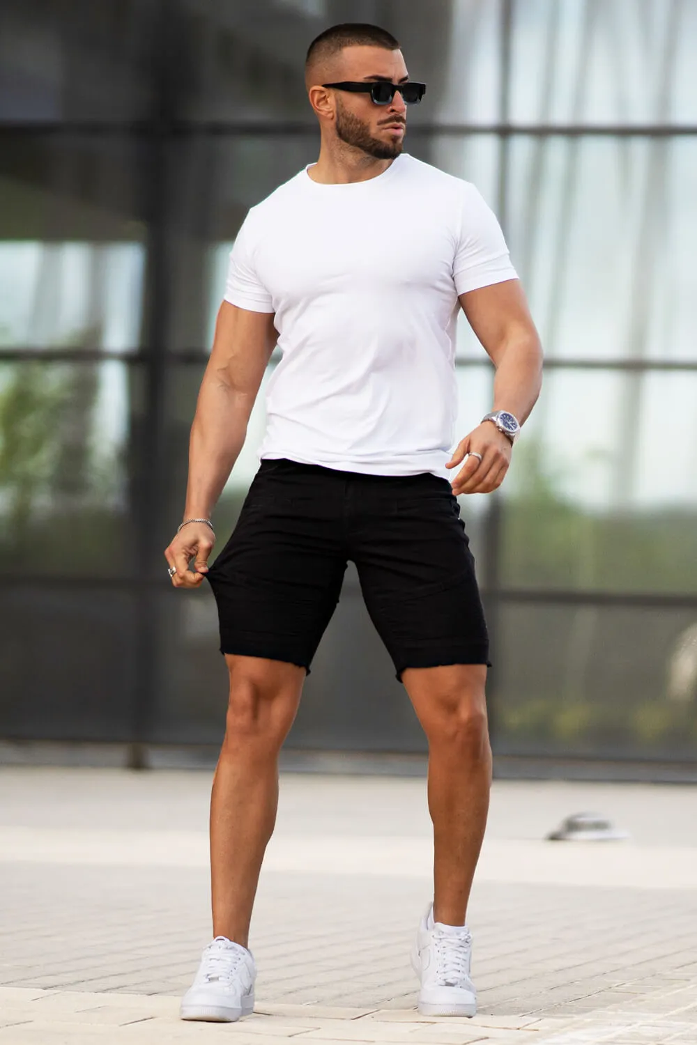 Buy $80 Free Shipping Men's Black Jean Short - Basic Style