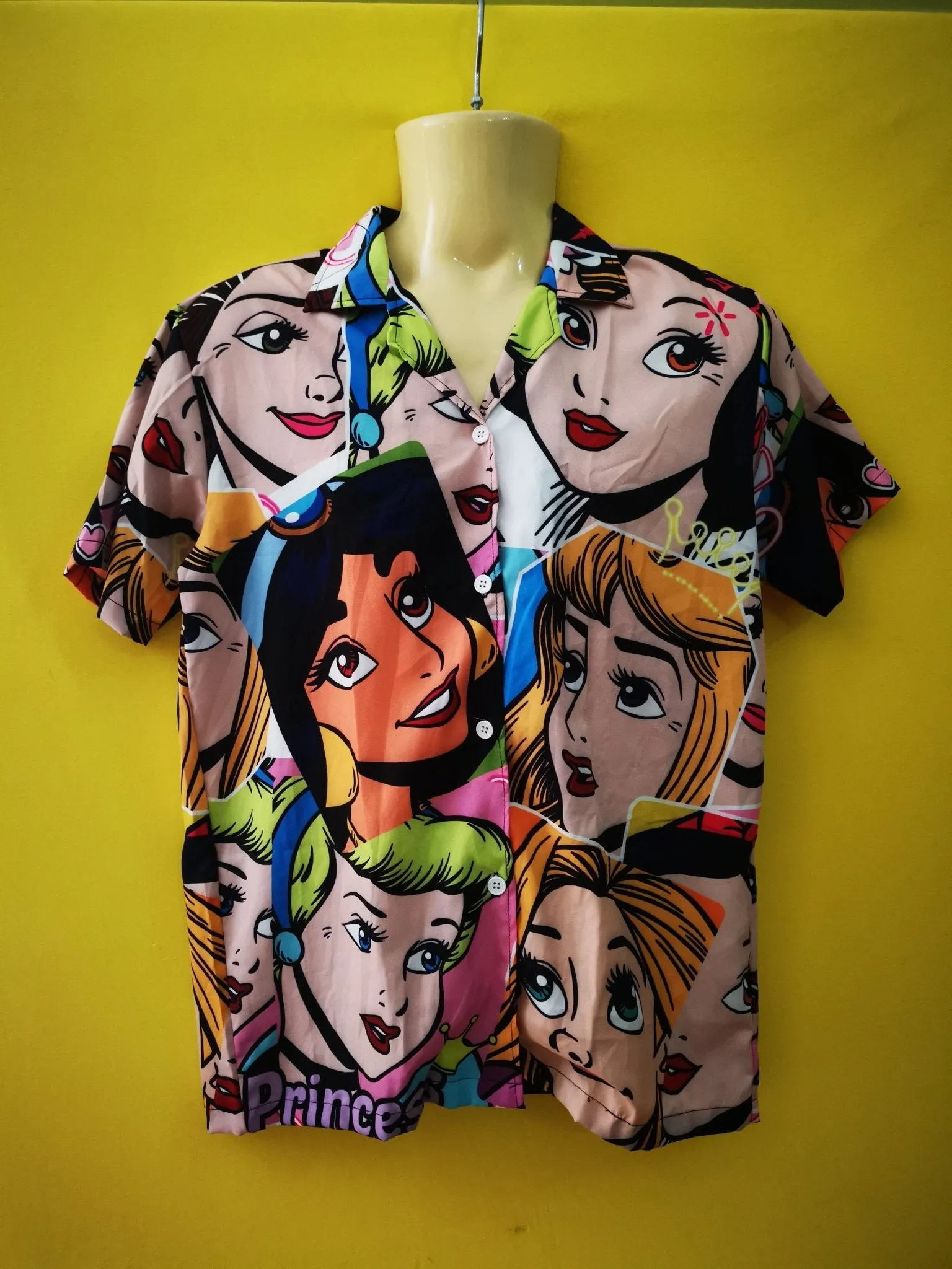 Cartoon Beauties Collar Shirt