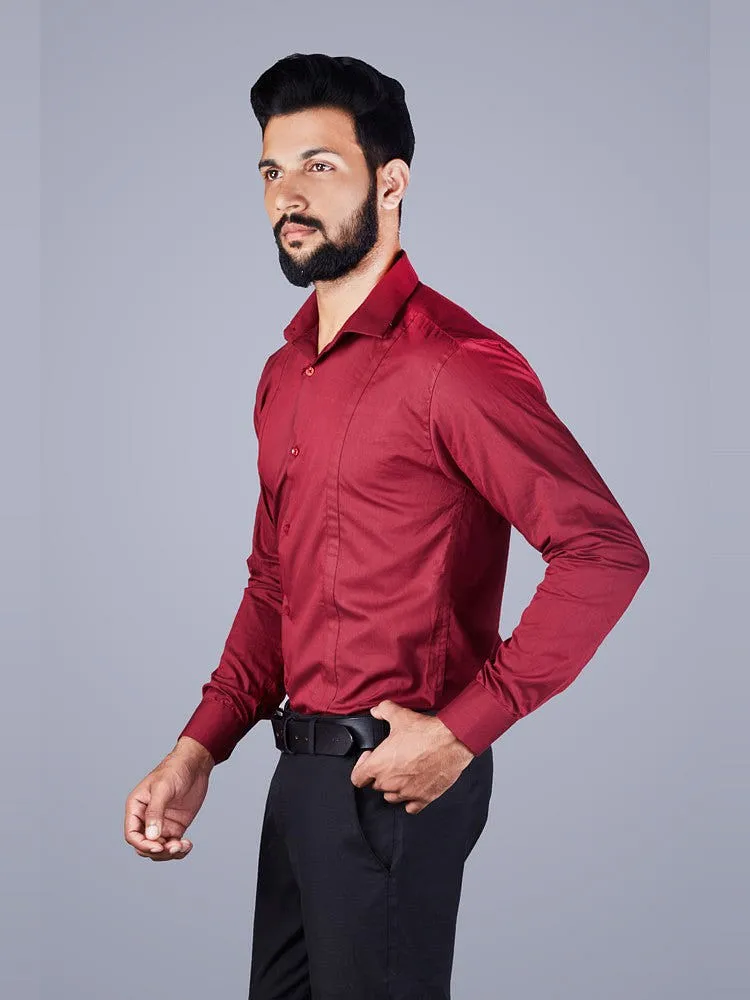 Casual Shirts for Men - Men Pinstripe Self Design Cotton