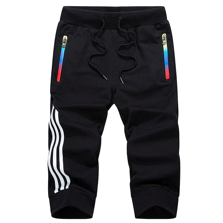 Casual Shorts Men Striped Men's Sportswear Short Sweatpants